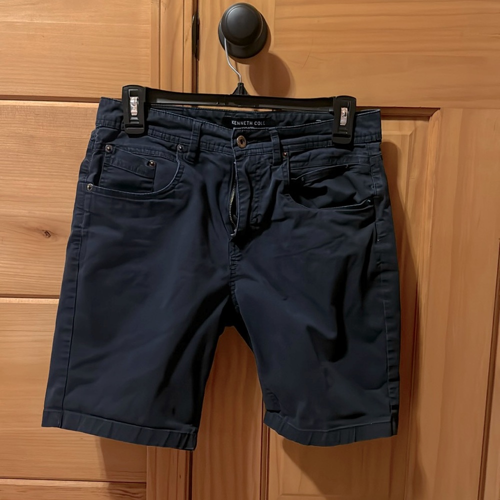 Kenneth Cole New York Men’s Shorts Navy Blue 28x28